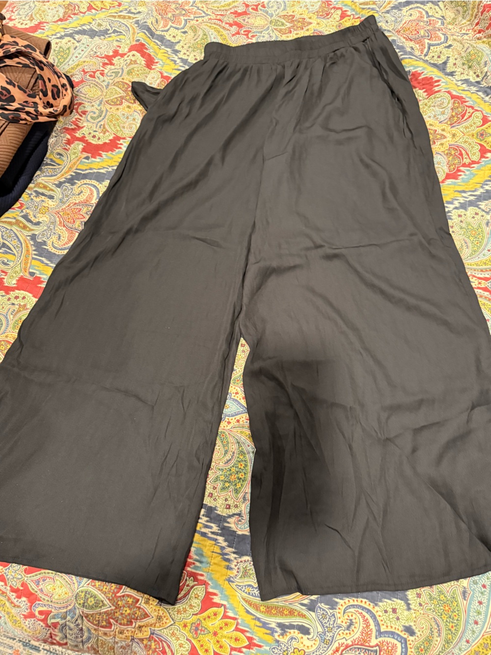 mittoshop Black Wide-Leg Palazzo Pants
